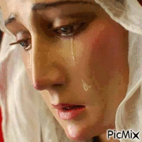 Tearful Virgin Mother - Besplatni animirani GIF