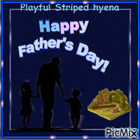 Playful Striped hyena GIF animado