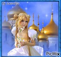 Palais de nuit avec jeune princesse - Ingyenes animált GIF