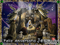 Feliz Aniversário Jesus - Бесплатный анимированный гифка