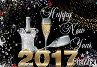Happy New Year 2017 - Kostenlose animierte GIFs