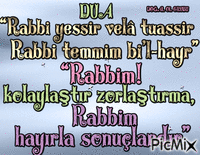 DOĞAL OL GRUBUDua:  “Rabbi yessir velâ tuassir Rabbi temmim bi’l-hayr” - 無料のアニメーション GIF