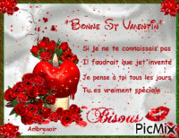 bonne ST valentin - Бесплатный анимированный гифка