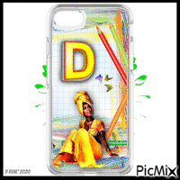 Cell phone case with lady
