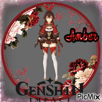 Amber ~ Genshin ❤️ анимированный гифка