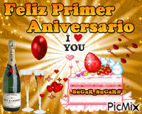 Primer Aniversario - Ücretsiz animasyonlu GIF