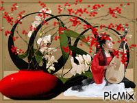 Ikebana - Δωρεάν κινούμενο GIF