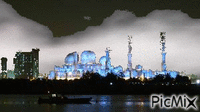 Mosque in a cloud animerad GIF