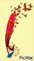 De una pluma анимиран GIF