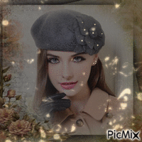Portrait of young woman анимиран GIF