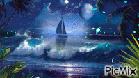 Sail away into the night. - GIF animado grátis