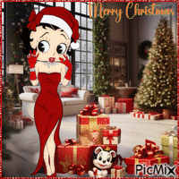 Concours : Betty Boop - Noël - Бесплатный анимированный гифка