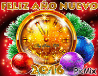 Feliz Año Nuevo 2016 - GIF animé gratuit