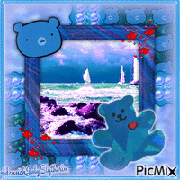 [♥♥♥]Cute Blue Teddy[♥♥♥] animovaný GIF