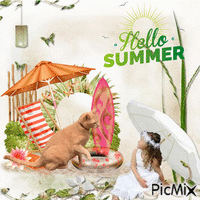 Hello Summer анимиран GIF