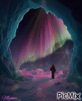 aurore boreale анимированный гифка