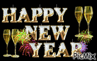 Mensagem - Happy New Year - Darmowy animowany GIF