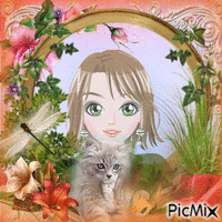 Alexia et Alexy le chat - GIF animé gratuit