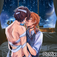 You're safe now my Love Soukoku animeret GIF