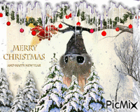 Merry Christmas Form A Bat - GIF animado grátis