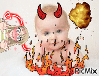 evil ass baby animovaný GIF