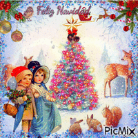 Picmix!!Feliz Navidad Amig@s!! - Animovaný GIF zadarmo