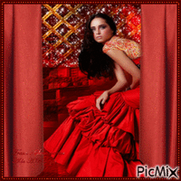 Women in red animovaný GIF