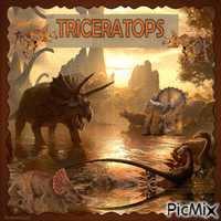 Triceratops animasyonlu GIF
