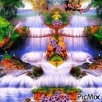 Lovely water fall - Free animated GIF