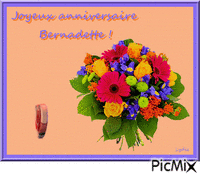 Joyeux anniversaire Bernadette - GIF animé gratuit