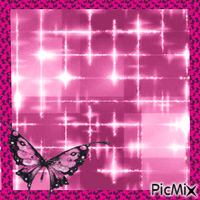 Pink Butterfly - Animovaný GIF zadarmo