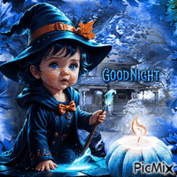 Good Night Little Witch - GIF animado grátis