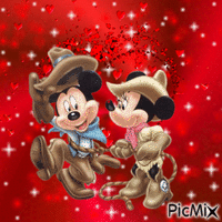 Mickey x Minnie анимиран GIF