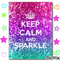 keep calm and sparkle - GIF animé gratuit