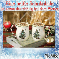Heiße Schokolade im Winter - Бесплатный анимированный гифка