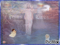 Jesus lives - Free animated GIF