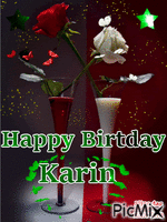 verjaardag Karin - GIF animado grátis