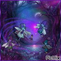 purple city fairies collection - moonshine Animated GIF