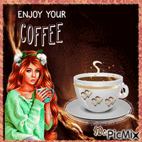 Enjoy your coffee animerad GIF