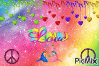 Love, Peace - Besplatni animirani GIF