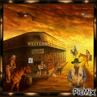 Western. GIF animé