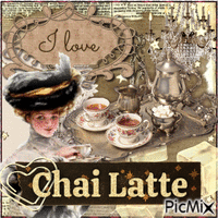 I love chai latte - GIF animé gratuit