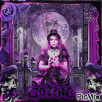Gothic in purple - GIF animé gratuit