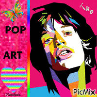Mike Jagger pop art.