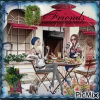 A day with my friends アニメーションGIF