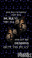 let the demons out - GIF animado grátis