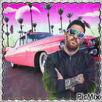 Pinker Cadillac - Бесплатный анимированный гифка