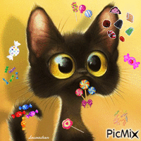 Sweet cat - Laurachan - Free animated GIF
