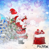 Weihnachtsmann. GIF animasi