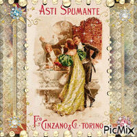 Pubblicità Vintage Asti Cinzano - GIF animé gratuit